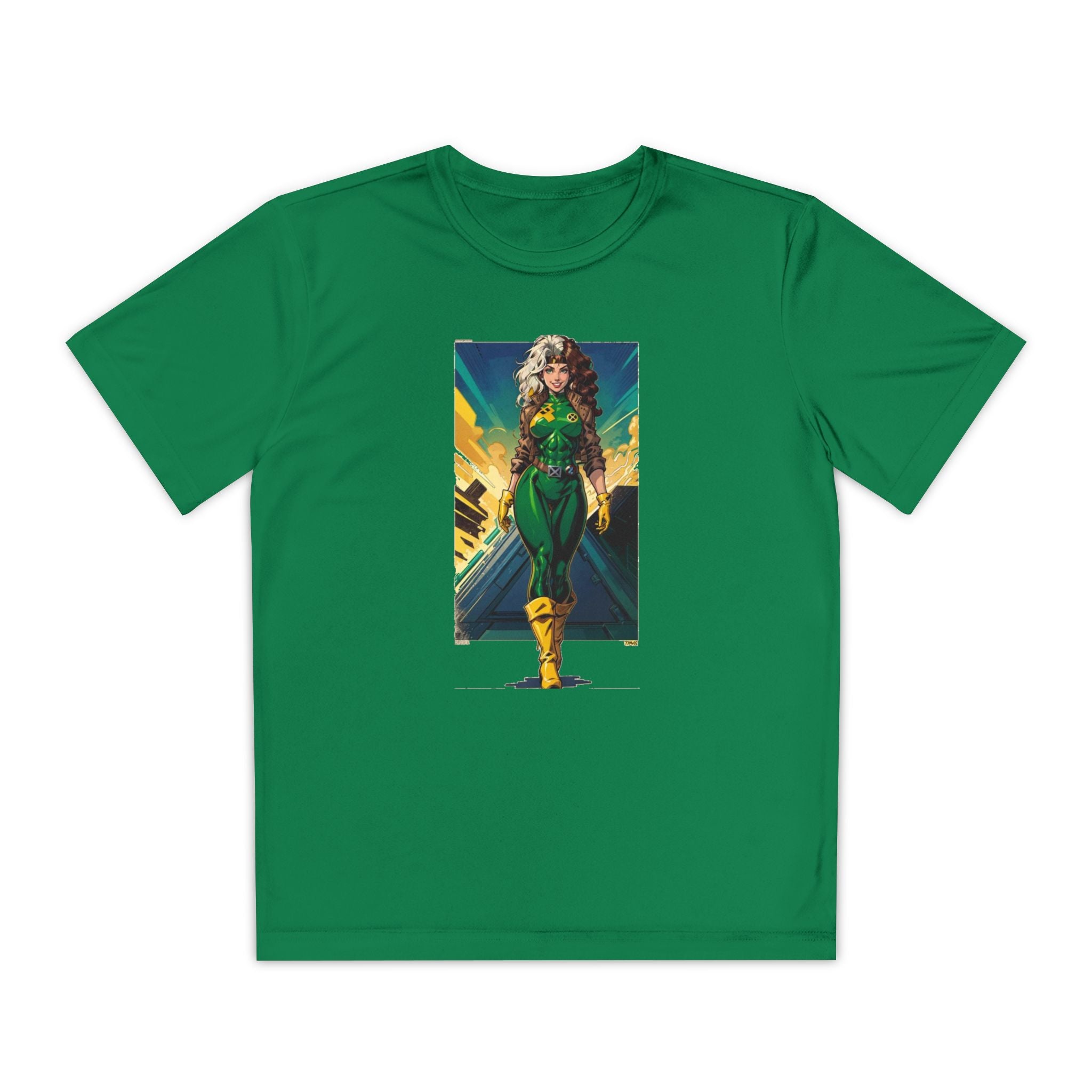 Superhero Youth T-Shirt Sports Graphic Tee, Cool Athletic Shirt for Kids
