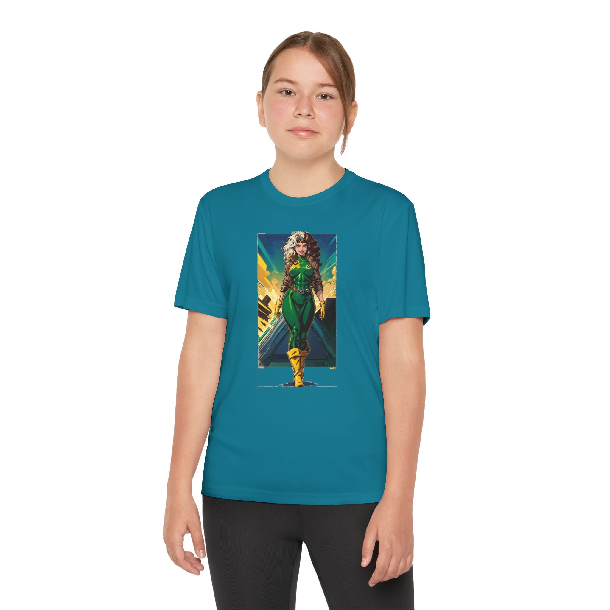 Superhero Youth T-Shirt Sports Graphic Tee, Cool Athletic Shirt for Kids