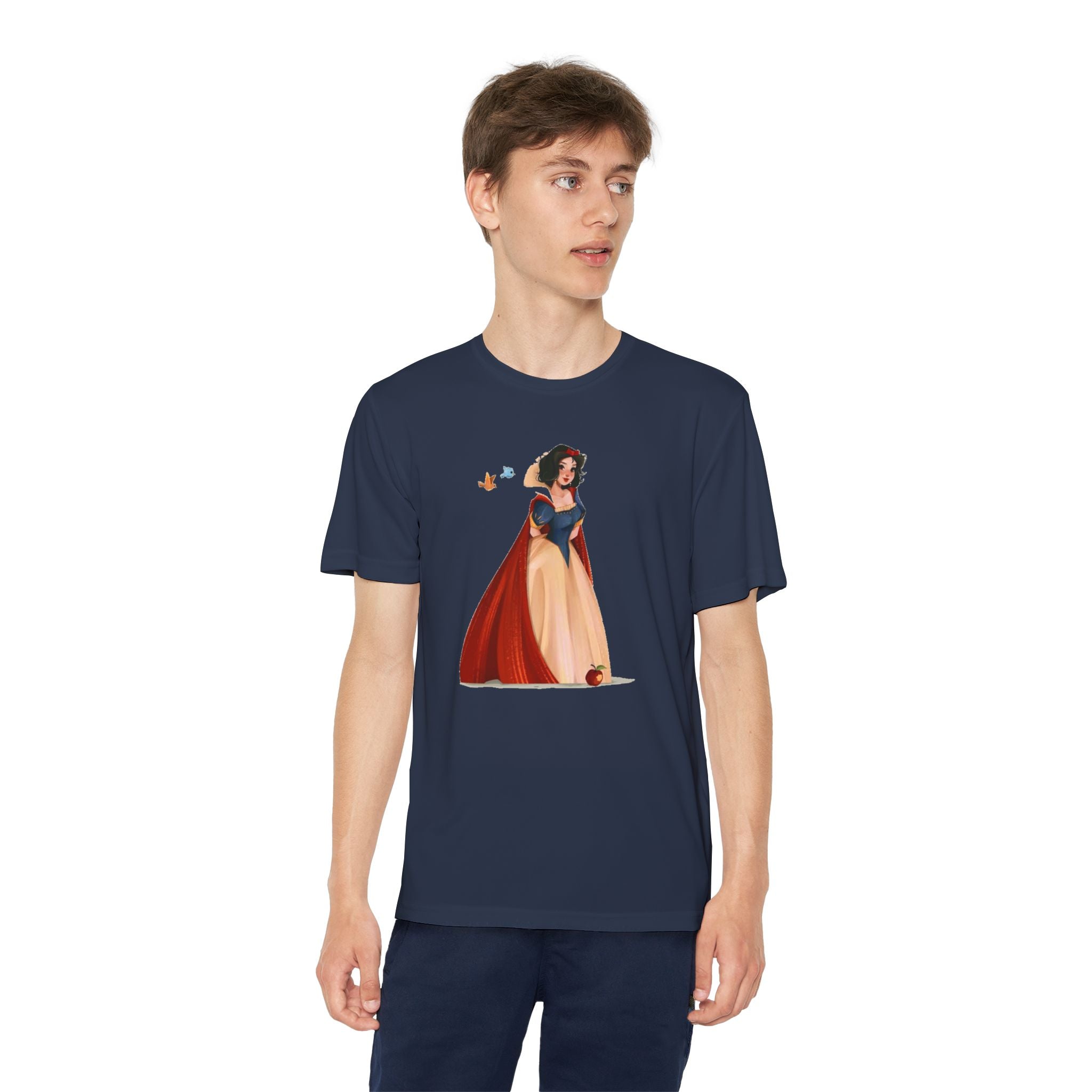Snow White Youth T-Shirt Sports Graphic Tee, Cool Athletic Shirt for Kids, Perfect for Sports Events, Team Spirit