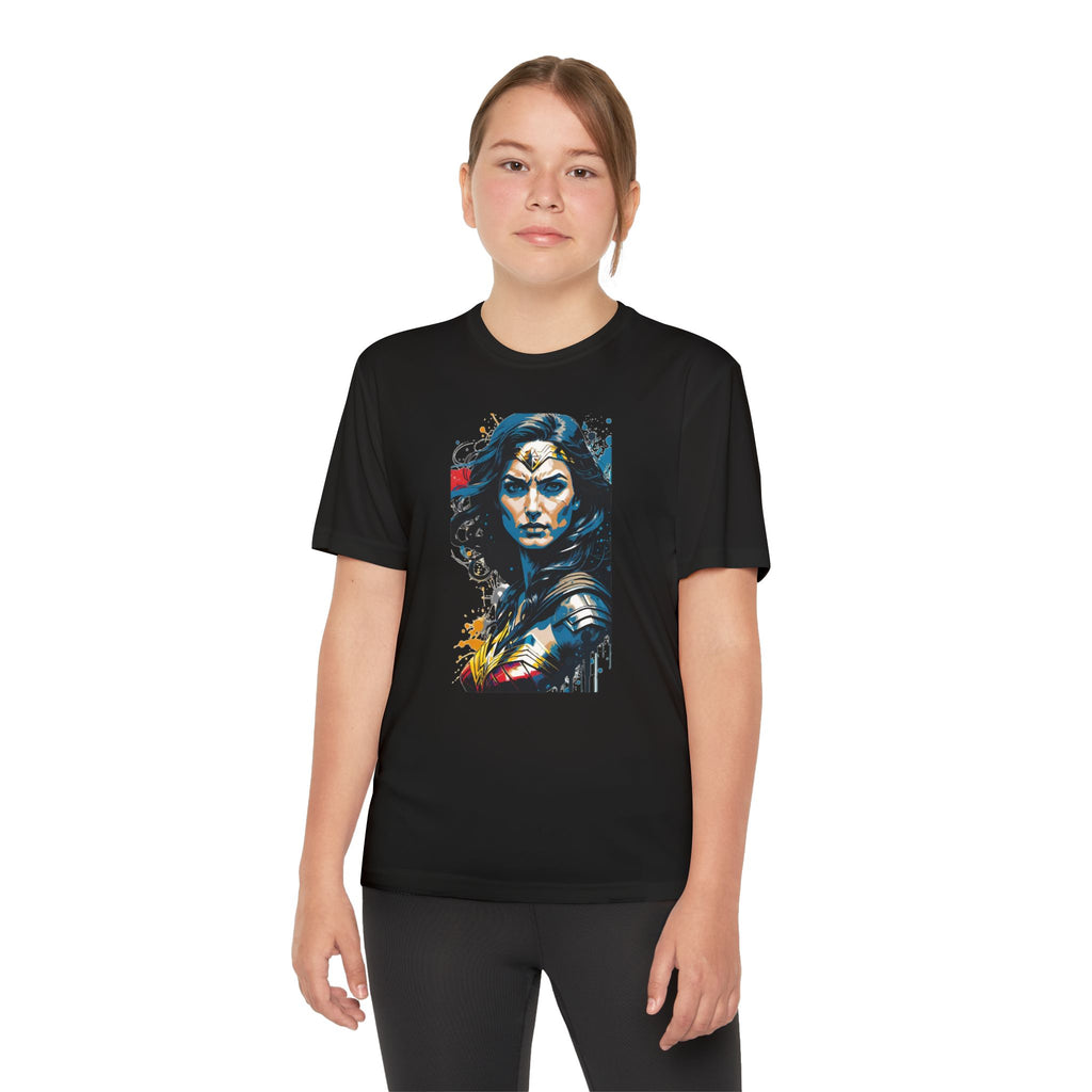 Superhero Youth T-Shirt Sports Graphic Tee, Cool Athletic Shirt for Kids