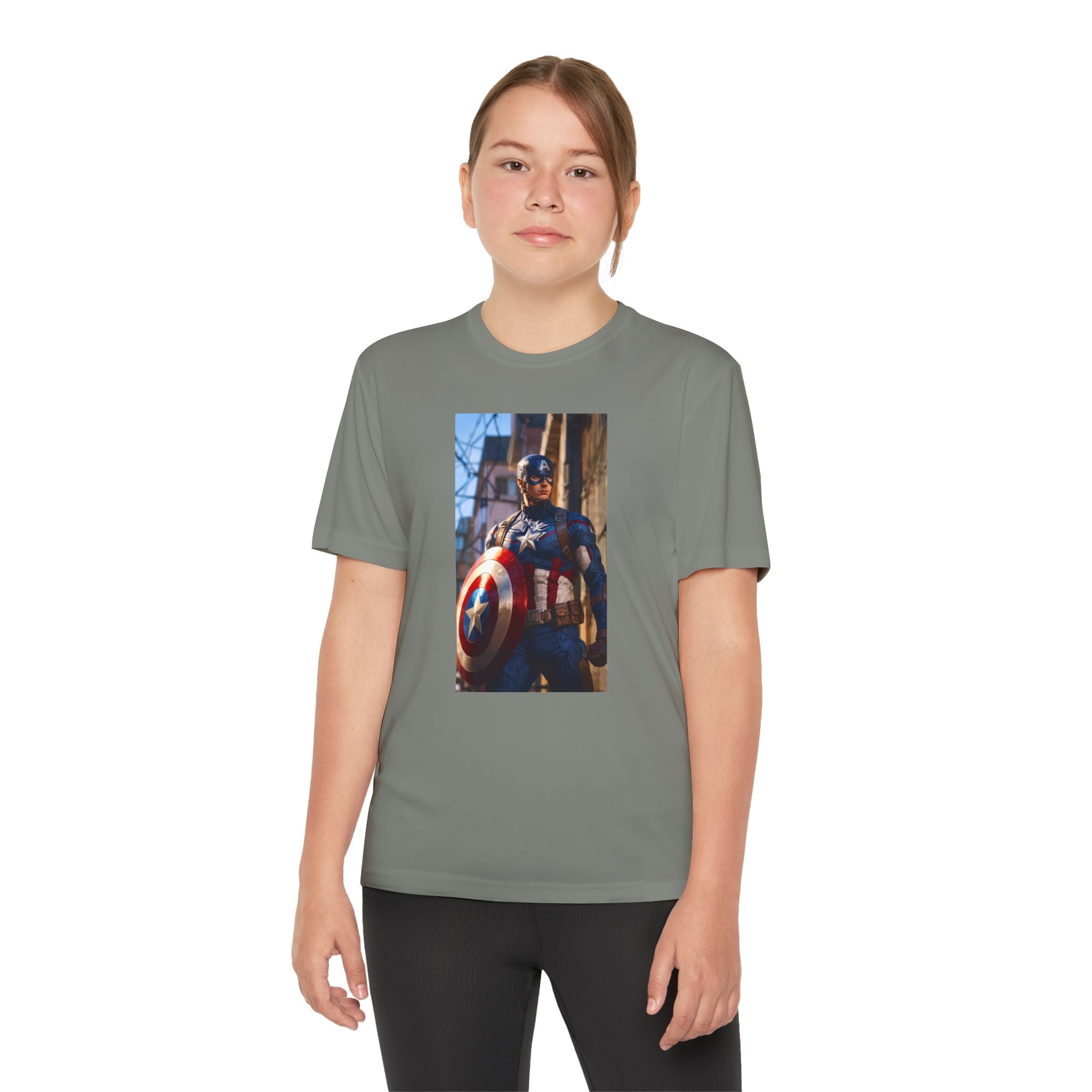 Captain America Superhero Marvel Patriotic, Kids Graphic T-Shirt, Boys Hero Top, Girls Comic Book Clothing, Birthday