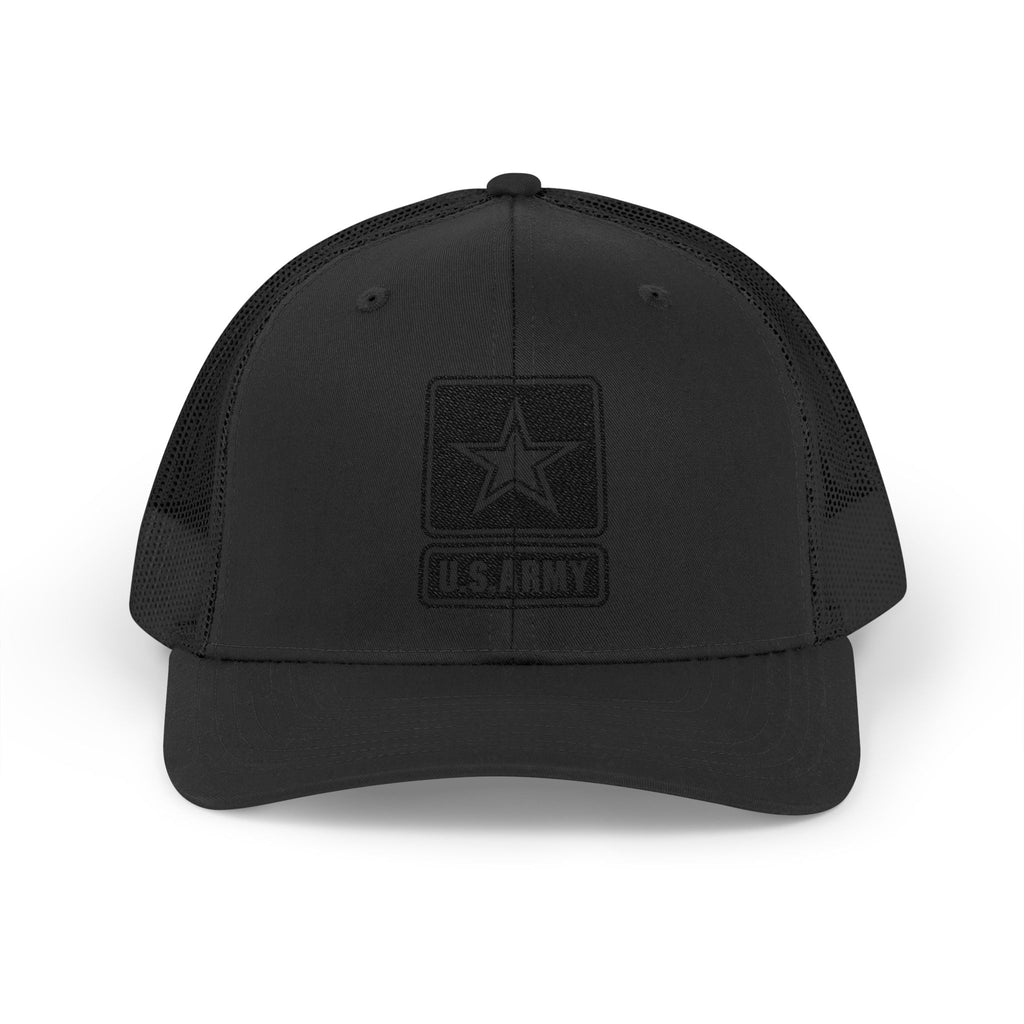 US Army Snapback Trucker Cap with Thin Red Line Design, Ideal for First Responders, Supportive Gifts, Memorials, Everyday Wear