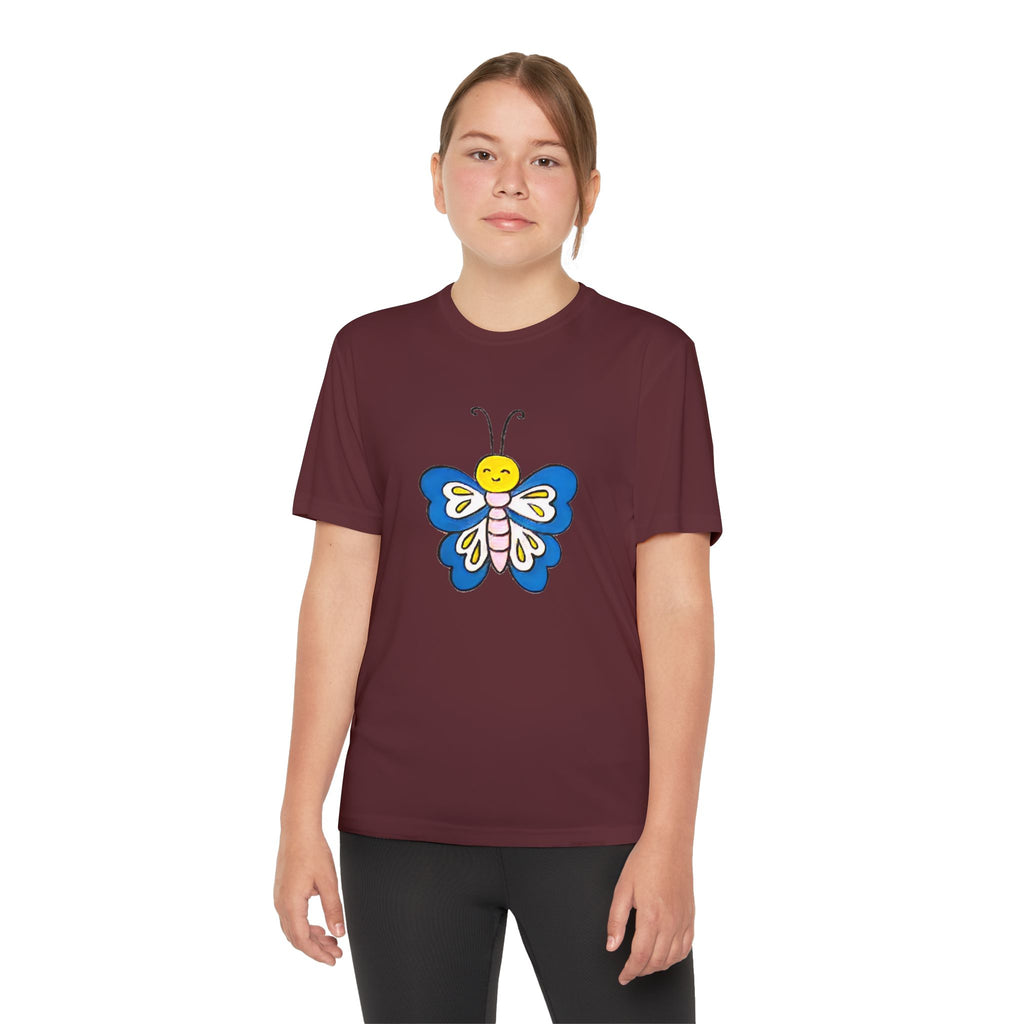 Butterffy Youth T-Shirt Sports Graphic Tee, Cool Athletic Shirt for Kids, Perfect for Sports Events, Team Spirit