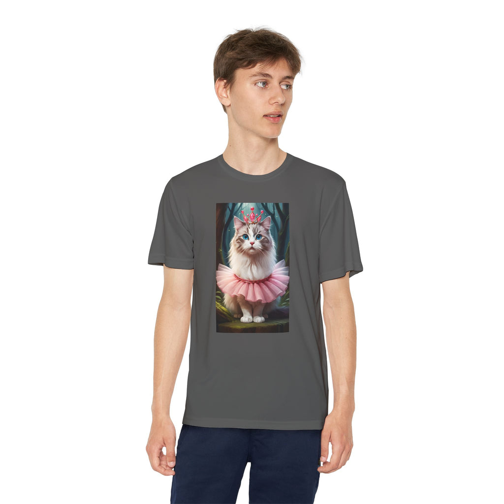Graphic Tee, Cute Cartoon Kitten, Kids Animal Lover Shirt, Kitty Princess Design, Youth Tee for Girls and Boys, Funny Cat Shirt, Gift for