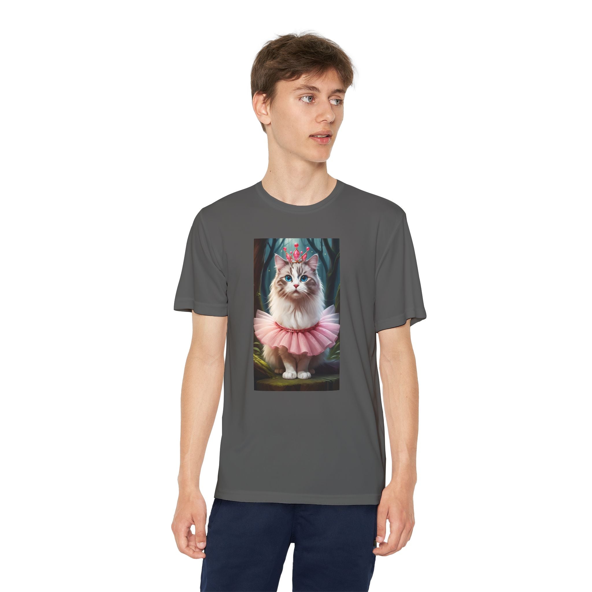 Graphic Tee, Cute Cartoon Kitten, Kids Animal Lover Shirt, Kitty Princess Design, Youth Tee for Girls and Boys, Funny Cat Shirt, Gift for