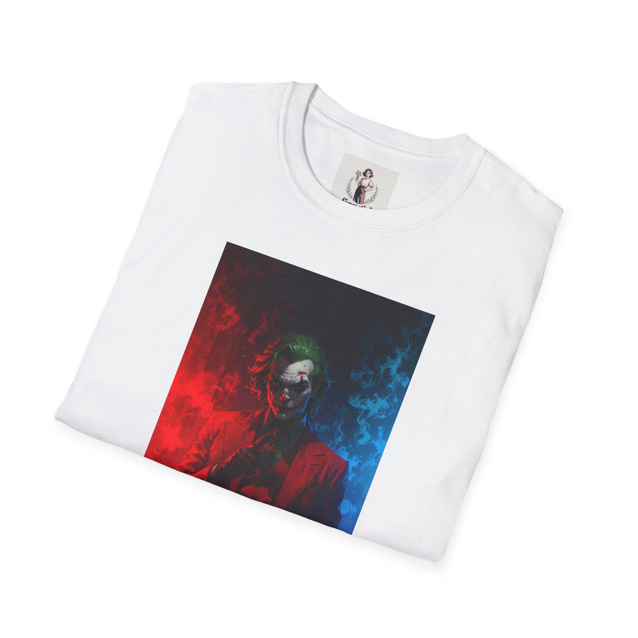 The Joker Superhero Marvel Unisex Softstyle T-Shirt, Comic Book Tee, Geeky Clothing, Cosplay Costume Top
