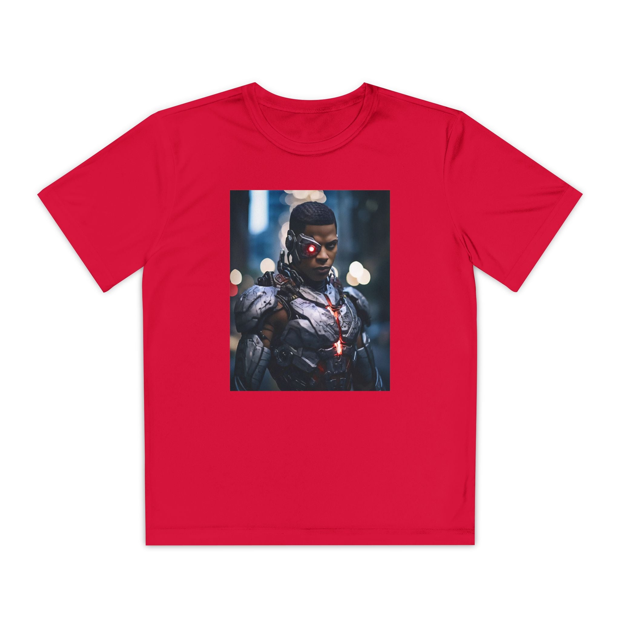 Cyborg Superhero Marvel Patriotic, Kids Graphic T-Shirt, Boys Hero Top, Girls Comic Book Clothing, Birthday