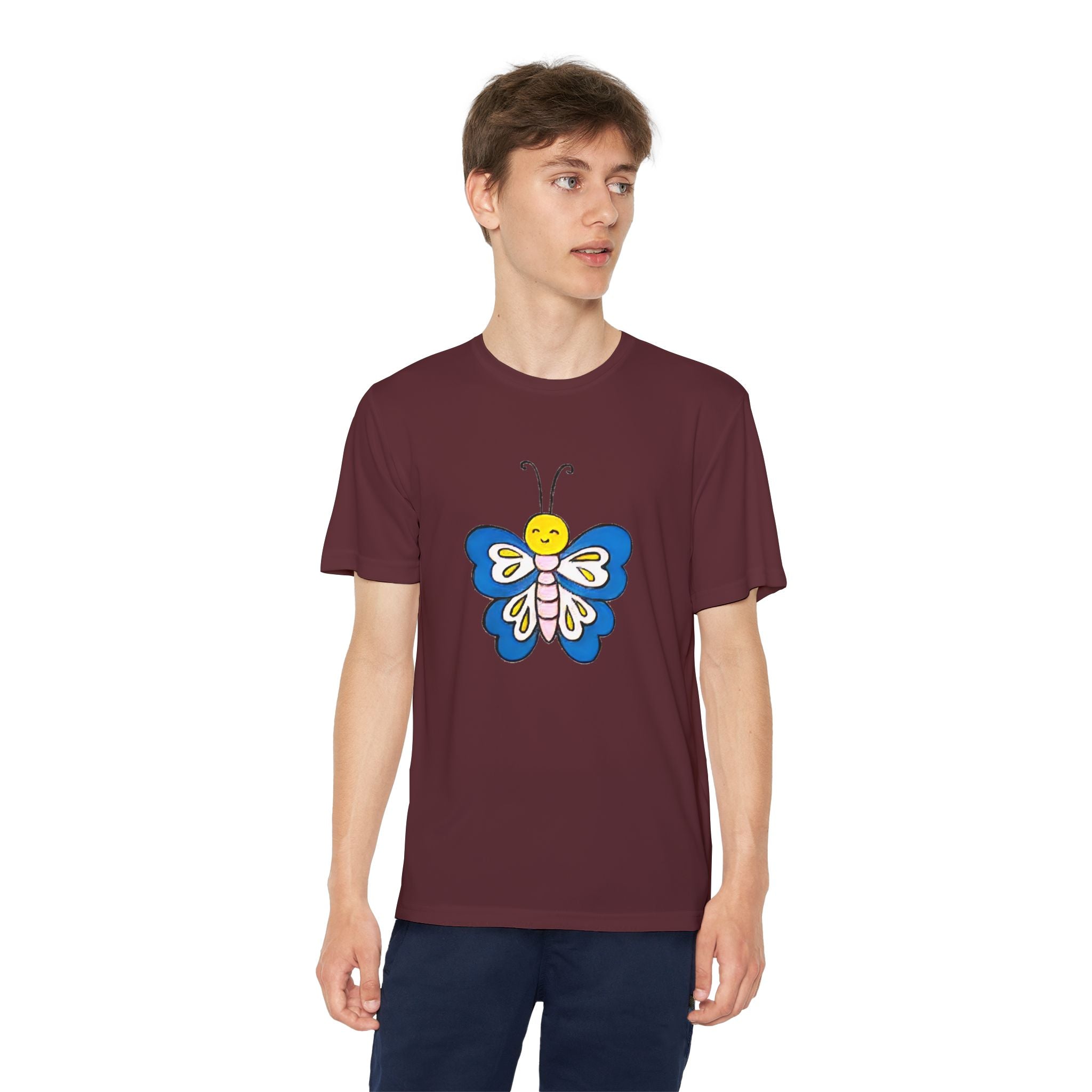 Butterffy Youth T-Shirt Sports Graphic Tee, Cool Athletic Shirt for Kids, Perfect for Sports Events, Team Spirit