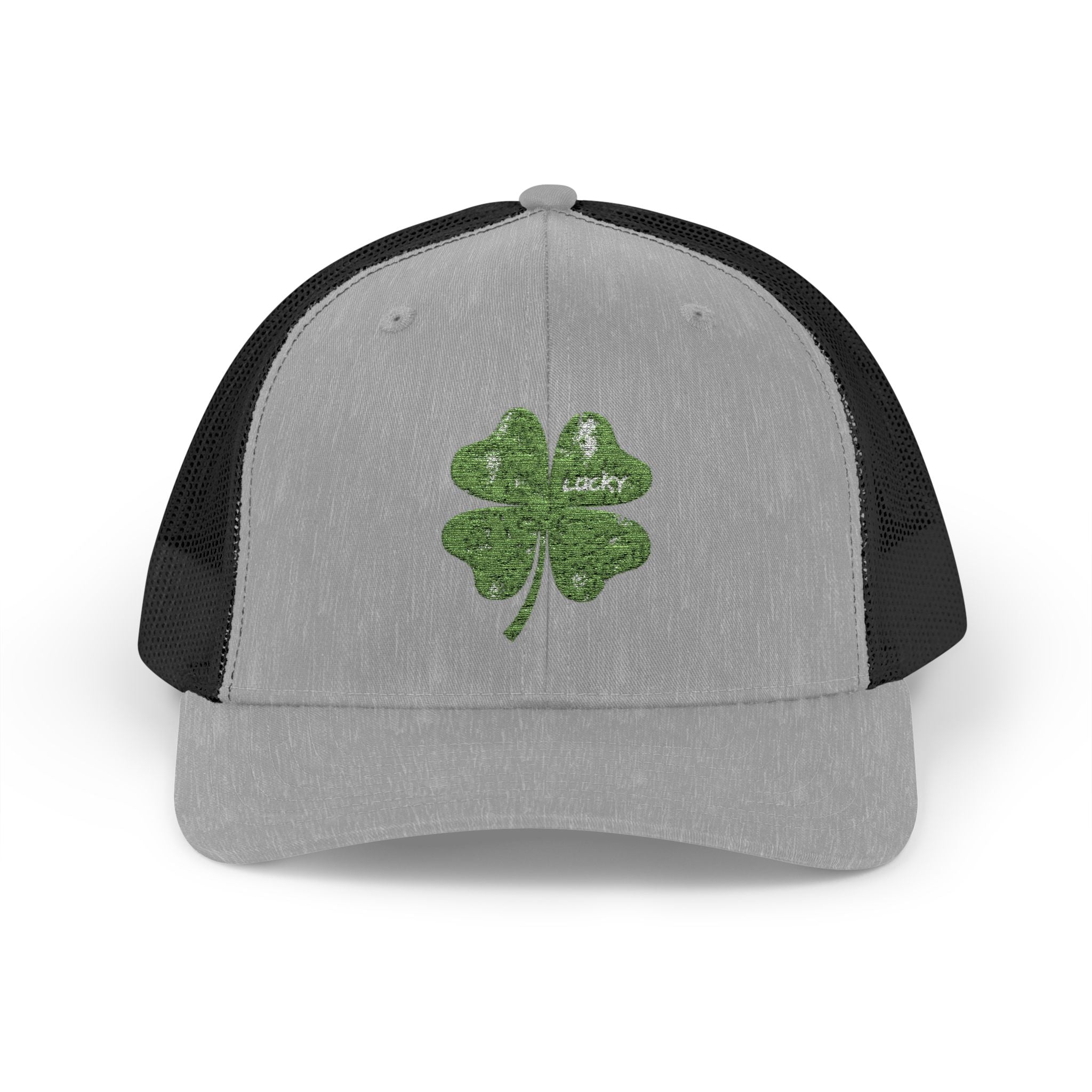 St. Patrick's Day Lucky 4-Leaf Clover Snapback Trucker Cap
