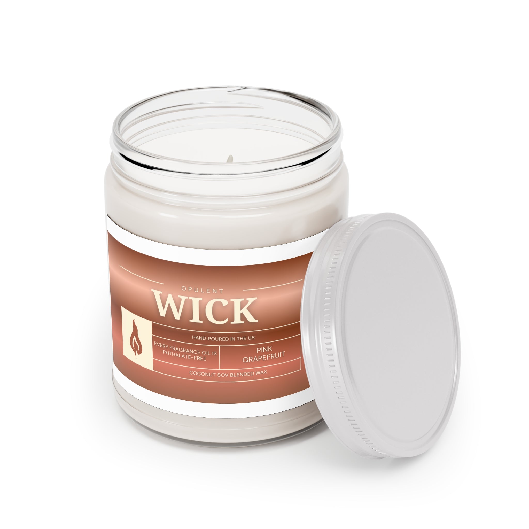 Soy Candles, OPULENT Wick, Hand-poured in the US, White Lid, 9oz, Aromatherapy, Relaxation, Home Decor, Gift, Scented Candles