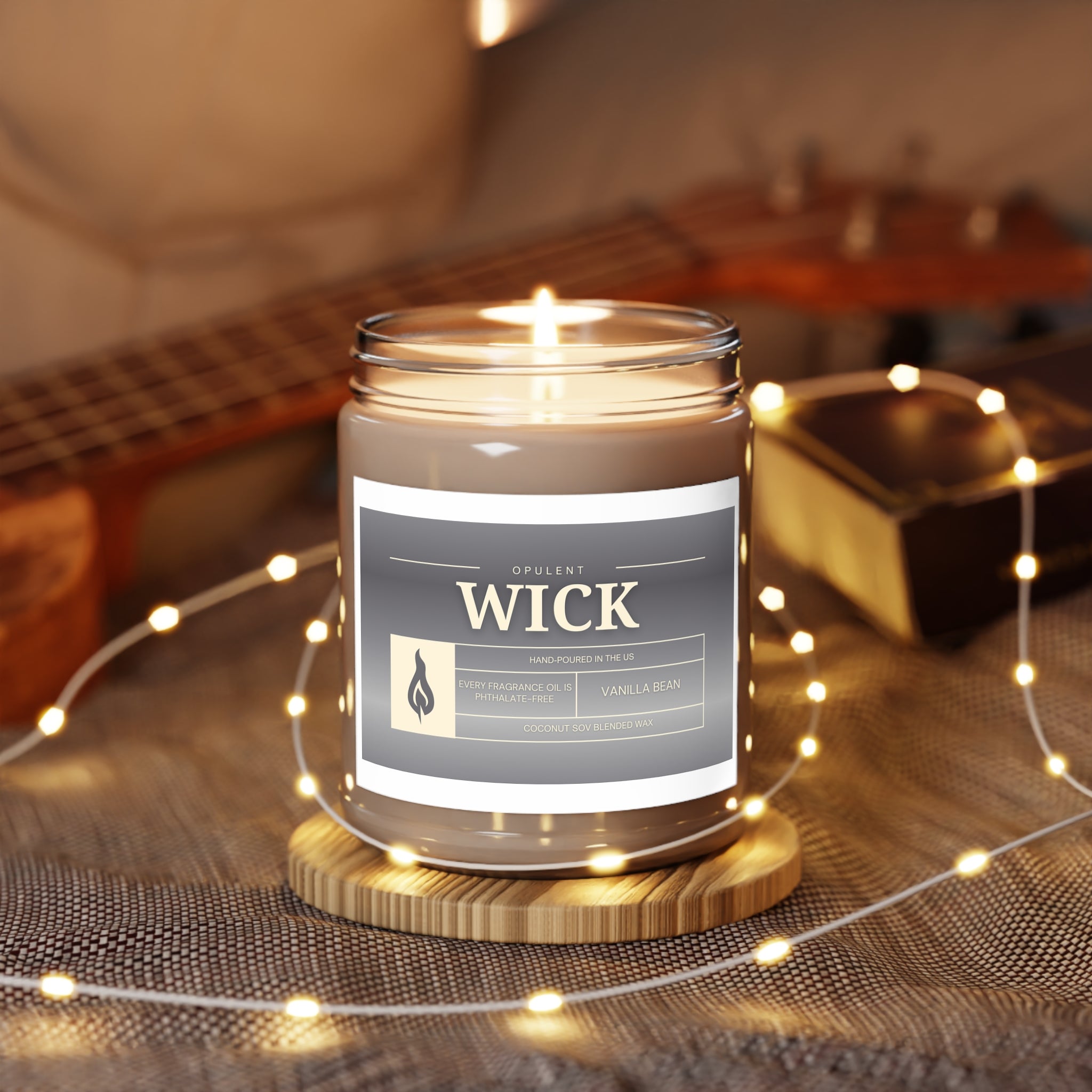 Soy Candles, OPULENT Wick, Hand-poured in the US, White Lid, 9oz, Aromatherapy, Relaxation, Home Decor, Gift, Scented Candles
