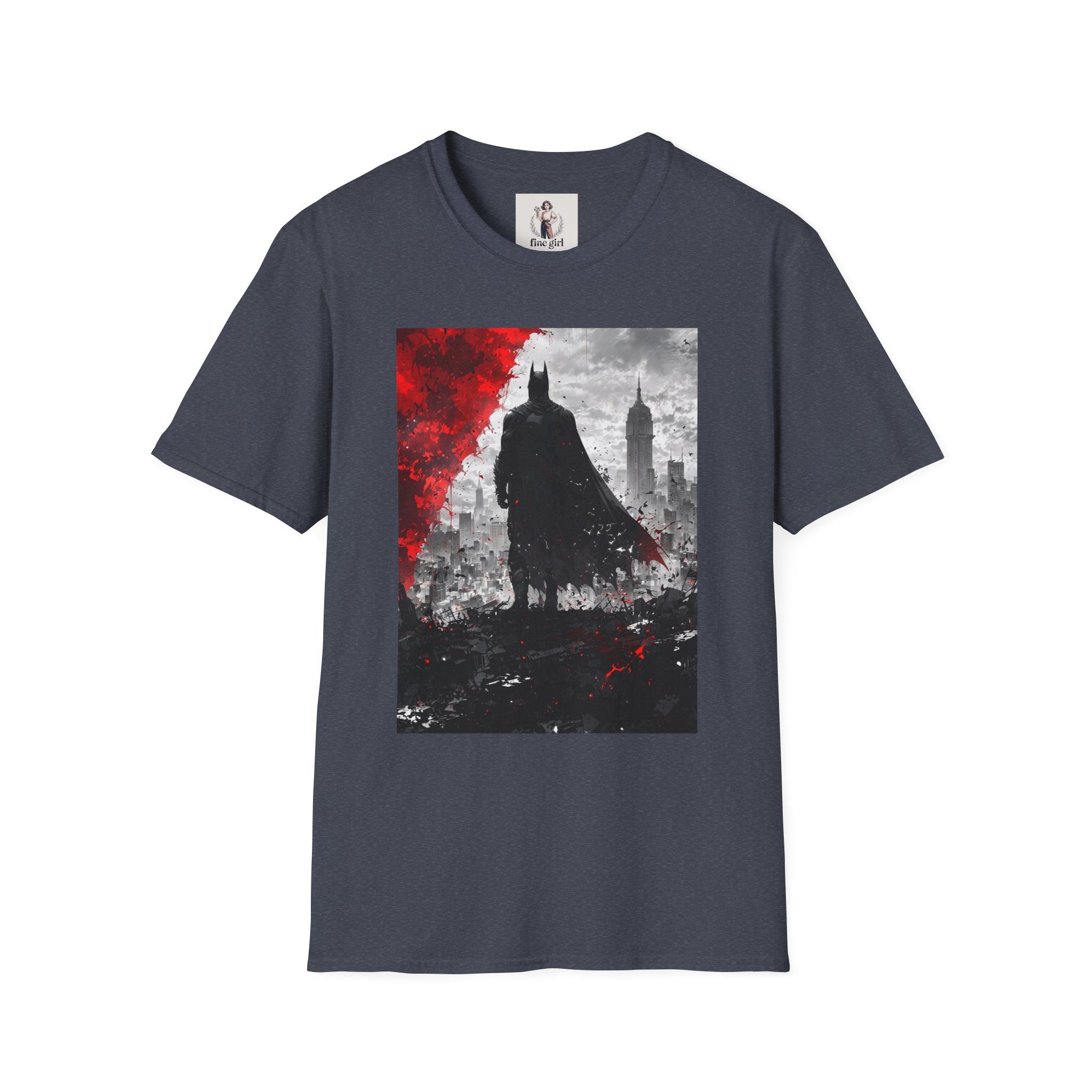 Batman Marvel Unisex Softstyle T-Shirt, Comic Book Tee, Geeky Clothing, Cosplay Costume Top
