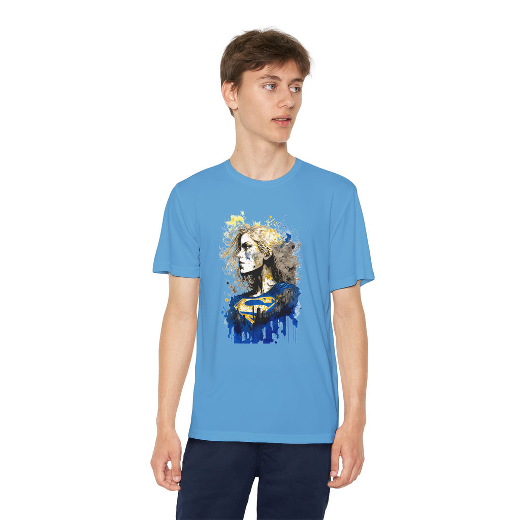 Superhero Youth T-Shirt Sports Graphic Tee, Cool Athletic Shirt for Kids