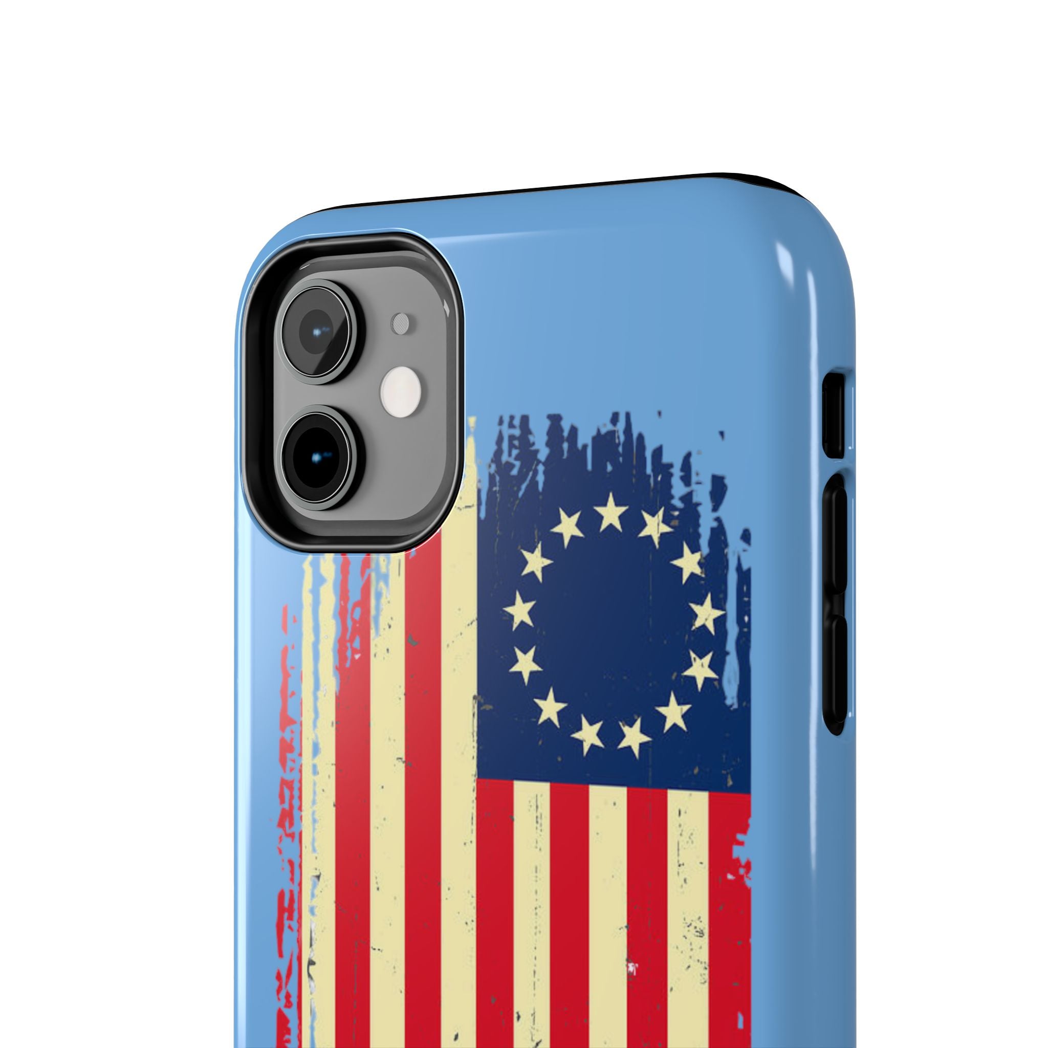 Patriotic Phone Cases with Vintage Flag Design, Tough Case for Independence Day, Memorial Day, 4th of July, Gift for Veterans, USA Pride