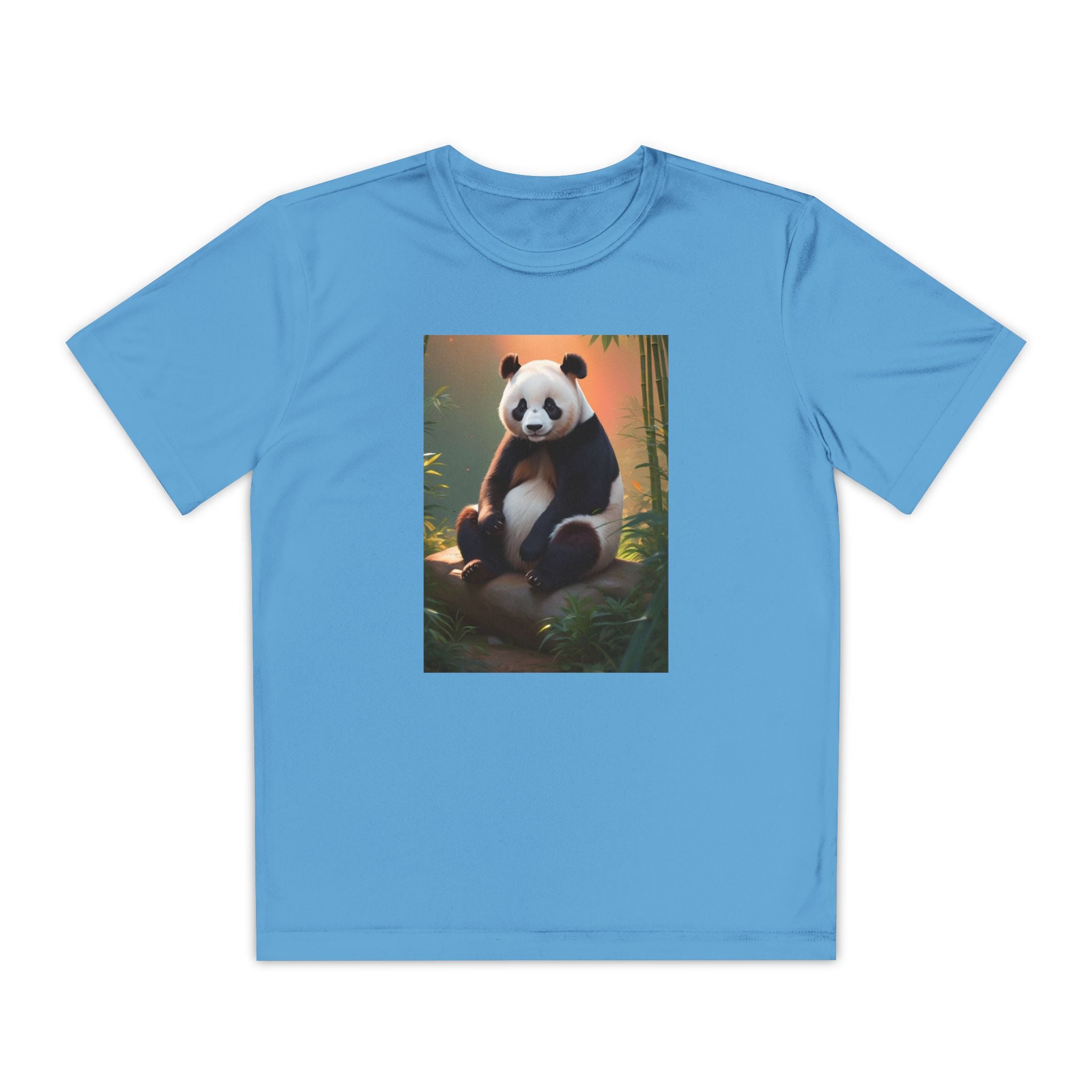 Panda Youth Tee Shirt, Kids Animal Graphic Top, Cute Black and White Tee, Children's Zoo Theme Shirt, Bamboo Bear Shirt, Kid's Nature Gift