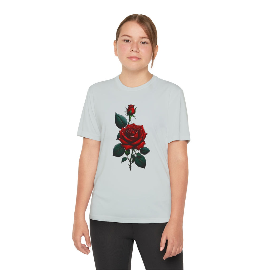 Flower Youth Tshirt, Girls Floral Tee, Kids Spring Shirt, Children's Botanical Top, Teen Blossom T-Shirt