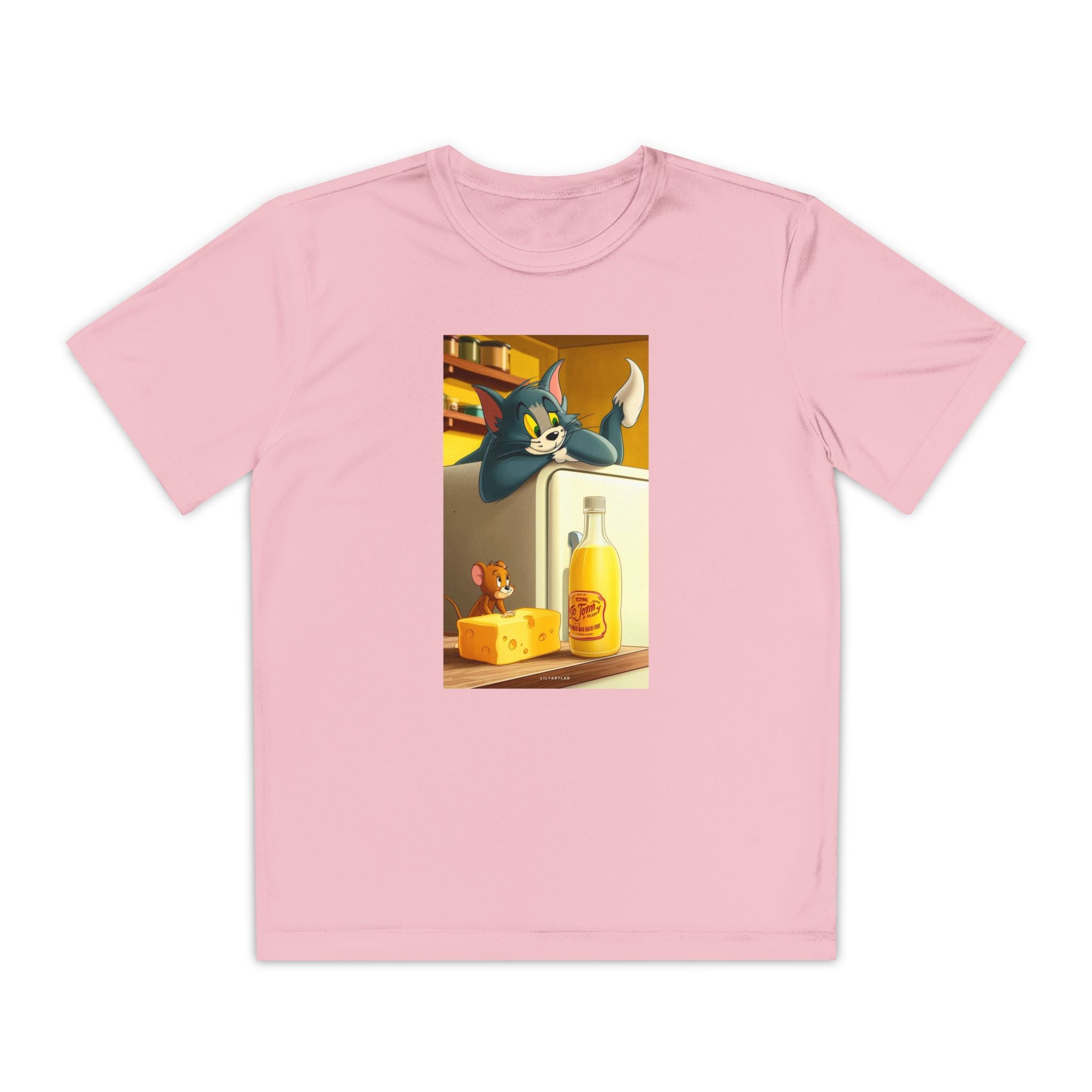 Youth Competitor Tee with Tom And Jerry design, Cartoon Graphic Kid's T-Shirt, Kids Tee, Children's Clothing, Funny Tee for Boys and Girls