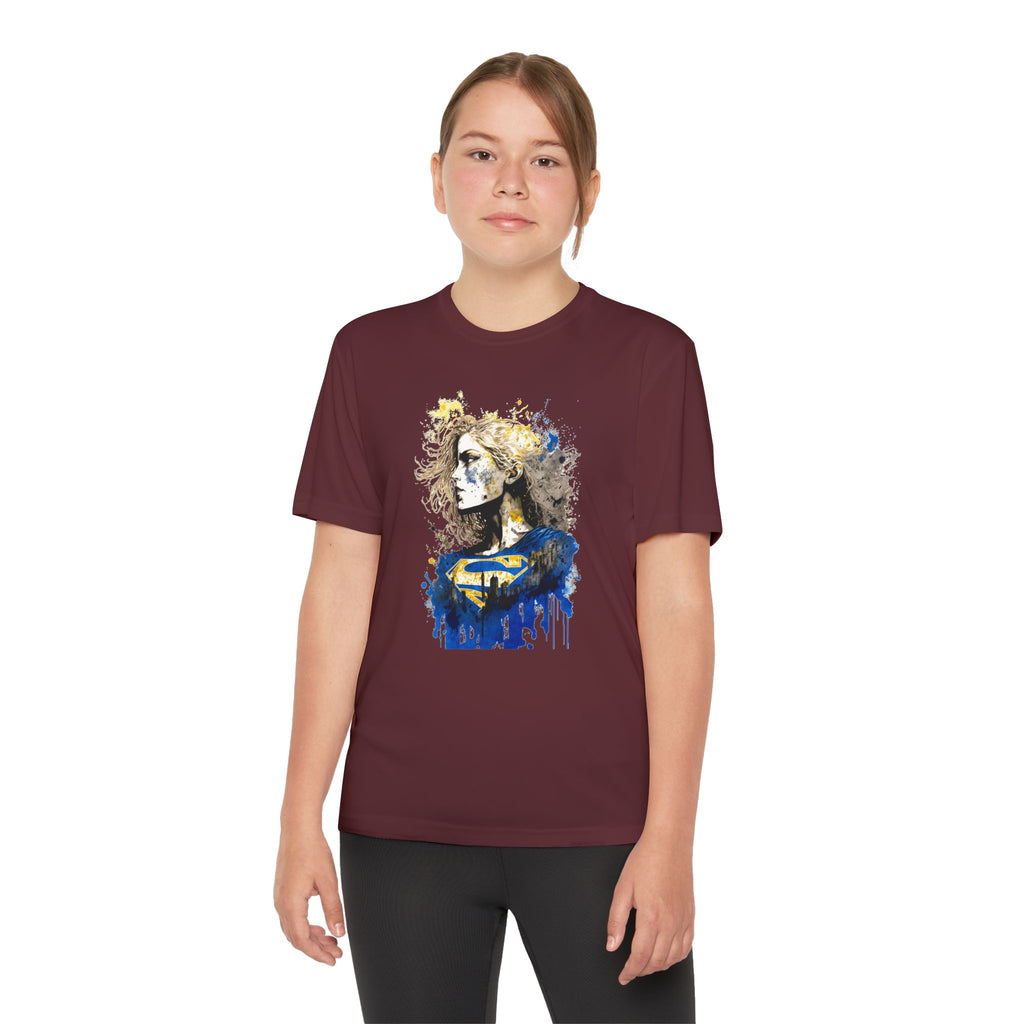 Superhero Youth T-Shirt Sports Graphic Tee, Cool Athletic Shirt for Kids