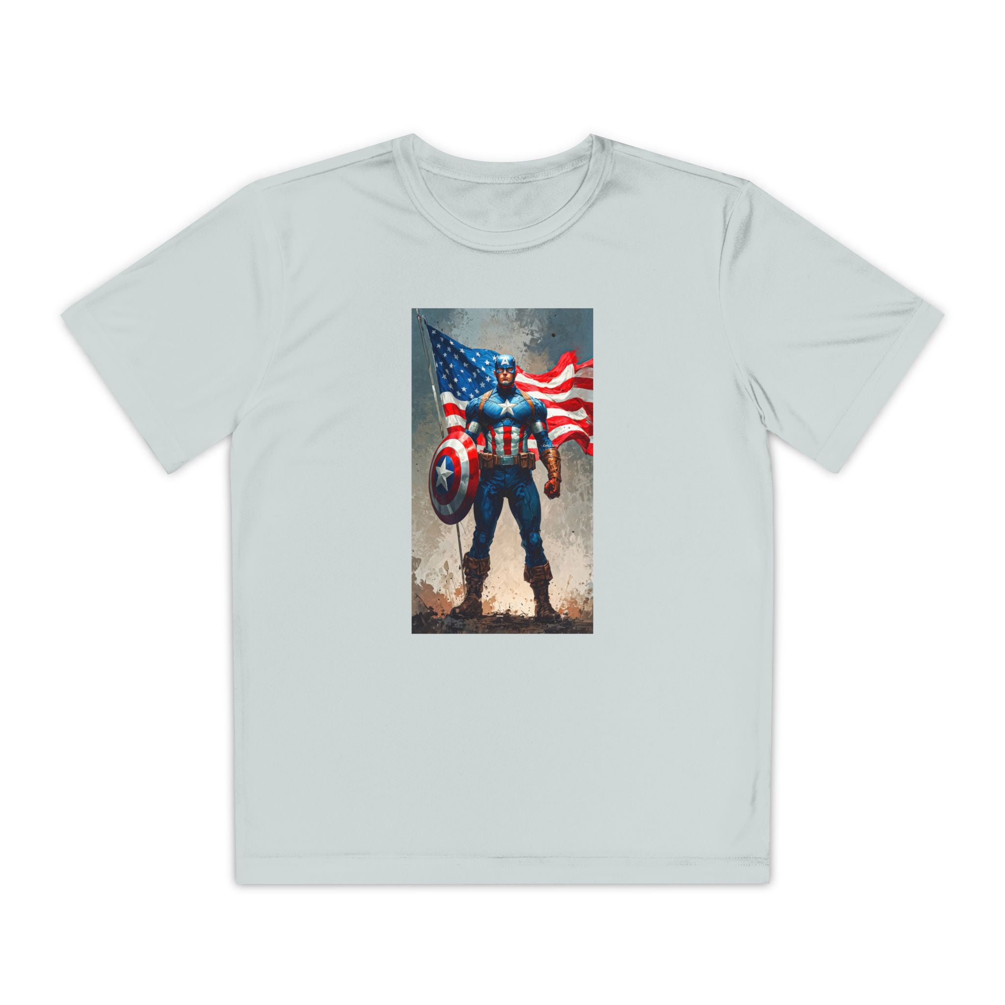 Captain America Superhero Marvel Patriotic, Kids Graphic T-Shirt, Boys Hero Top, Girls Comic Book Clothing, Birthday