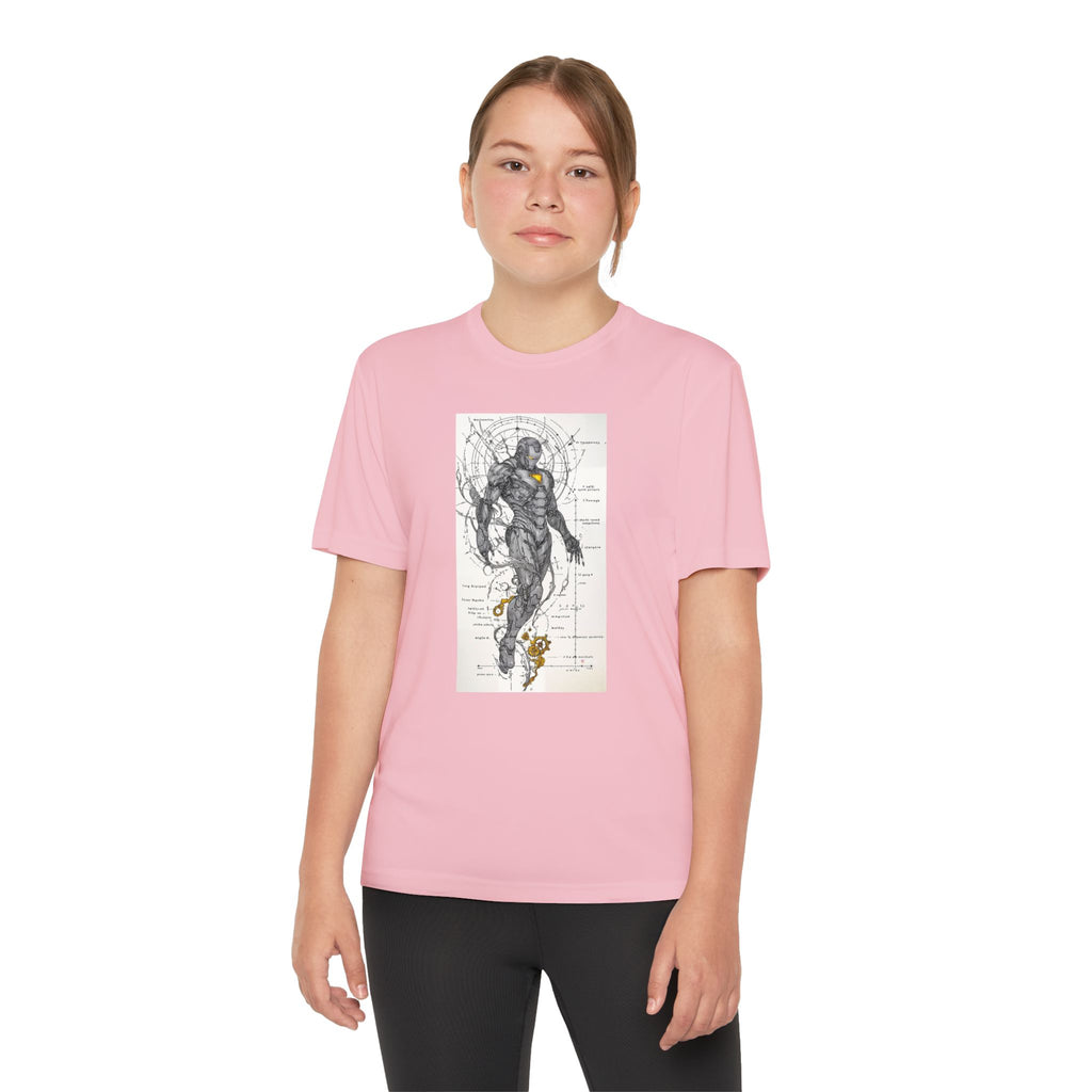 Superhero Youth T-Shirt Sports Graphic Tee, Cool Athletic Shirt for Kids