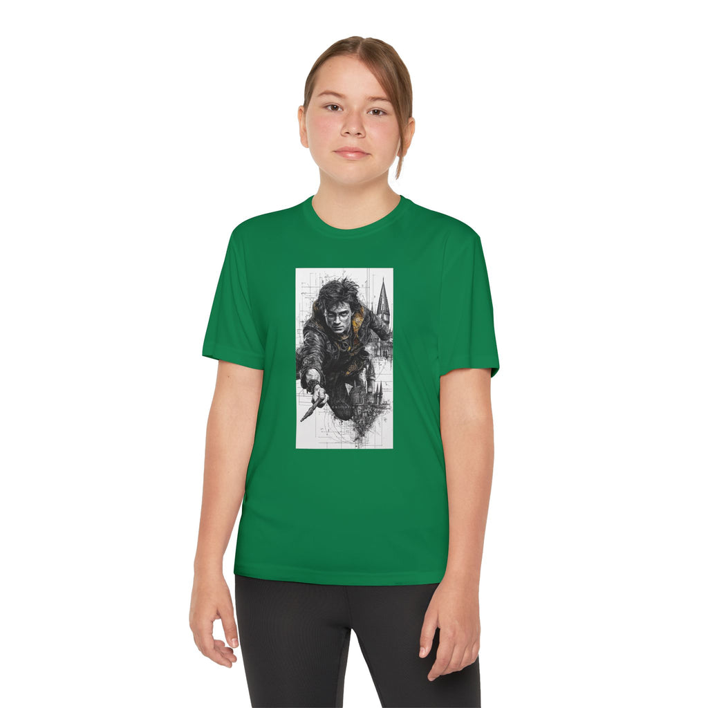 Youth Competitor Tee - Harry Potter, Wizard School Shirt, Magical Kids Top, Hogwarts Fan Gift, Sorcerer's Stone T-Shirt