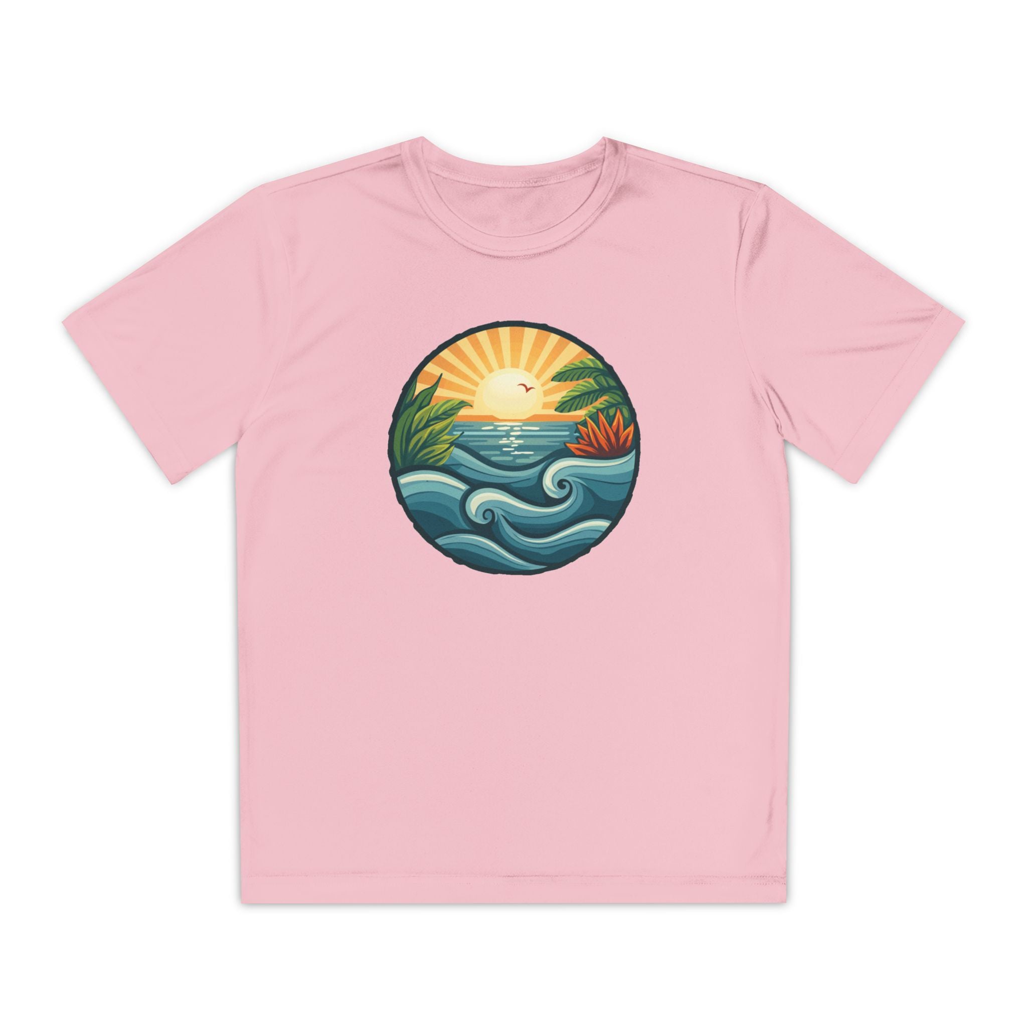 Beach Shirt Youth Competitor Tee, Kids Surf Tee, Summer Vacation Top, Ocean Lover T-Shirt, Coastal Clothing